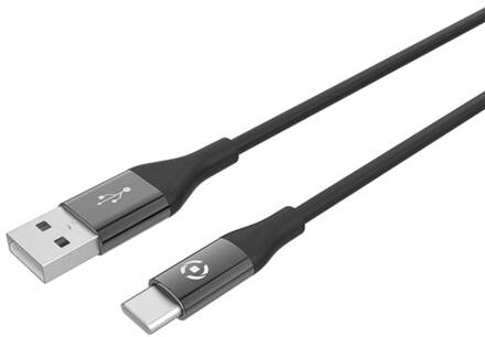 Celly Usb-kabel Type-c, 1 Meter, Zwart - Siliconen - Celly Feeling