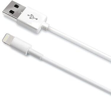 Celly USB-Lightning Kabel Slim Tip, Wit - Celly