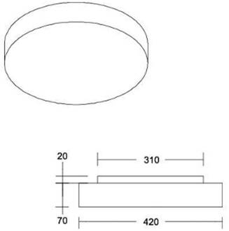 Celtis Midi plafondlamp, E27, chintz, bruingrijs