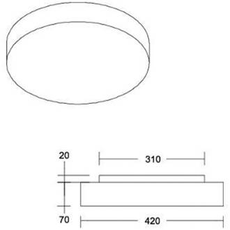 Celtis Midi plafondlamp, E27, chintz, ruw wit