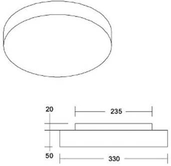 Celtis Mini plafondlamp, E27, chintz, mist grijs