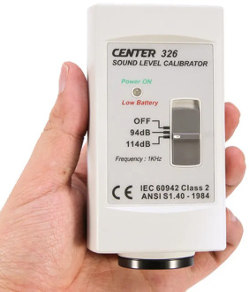 CENTER-326 Accurate Simple Sound Noise Level Calibrator (94dB/114dB) Sound Level Meter Accurate and Simple to use