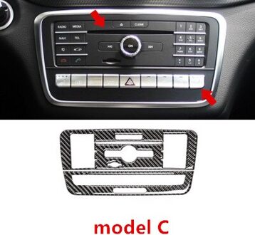 Center Console Airconditioning Cd Panel Cover Trim Voor Mercedes Benz X156 W176 C117 Cla Gla Een B Klasse Carbon fiber model- C