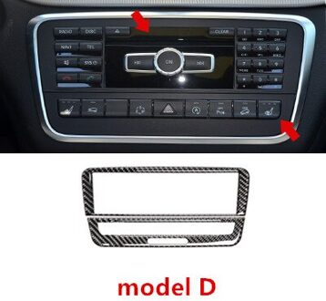 Center Console Airconditioning Cd Panel Cover Trim Voor Mercedes Benz X156 W176 C117 Cla Gla Een B Klasse Carbon fiber model- D