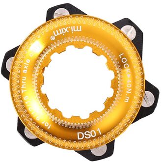 Centerlock Om 6-Gat Hub Disc Center Lock Conversie Fiets Rem Adapter 6 Bolt Rotors Fiets Hub Adapter goud