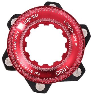 Centerlock Om 6-Gat Hub Disc Center Lock Conversie Fiets Rem Adapter 6 Bolt Rotors Fiets Hub Adapter rood