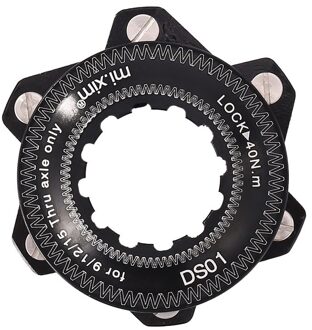 Centerlock Om 6-Gat Hub Disc Center Lock Conversie Fiets Rem Adapter 6 Bolt Rotors Fiets Hub Adapter zwart