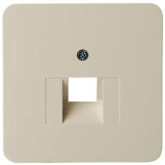 centraalplaat RJ45 wandcontactdoos 1-voudig Standard creme