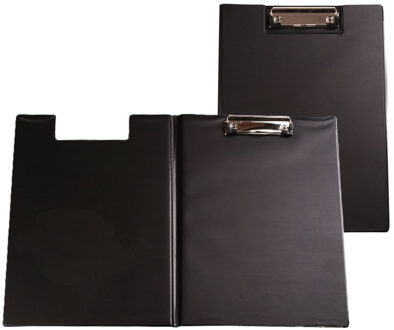 Centrum Documenten Clipboard met omslag - 4x - A4 formaat - Zwart - pvc - Klembord - Kantoor