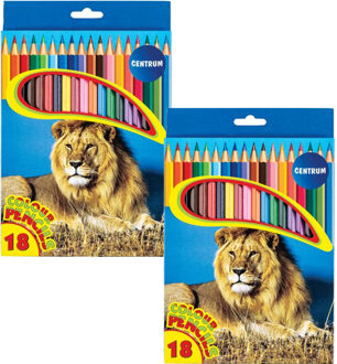 Centrum Kleurpotloden set - multi kleuren - 36x stuks - tekenen voor kinderen