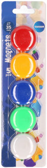 Centrum magneten - 5x stuks - multicolor - magneten - voor whiteboard
