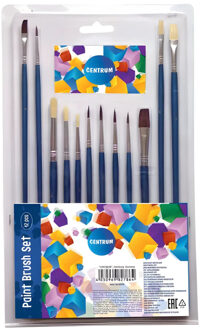 Centrum Penselen - set van 12x stuks - schilderen - kwasten - hobby - schoolspullen