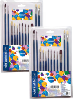 Centrum Penselen - set van 24x stuks - schilderen - kwasten - hobby - schoolspullen