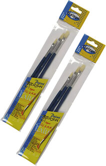 Centrum Penselen - set van 6x stuks - schilderen - kwasten - hobby - schoolspullen