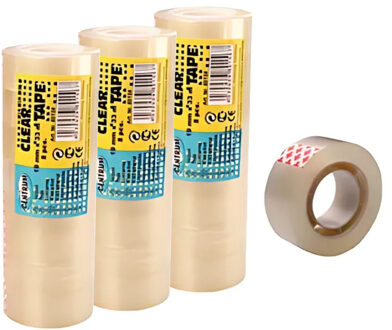 Centrum Plakband - 24x stuks - transparant - 19 mm x 33 m - kantoorartikelen