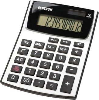 Centrum Rekenmachine/calculator - zilver - 12 digits - voor school of kantoor