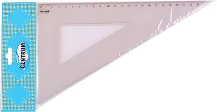 Centrum Tekendriehoek - 30*60 graden - kunststof - L23 cm - school/kantoor