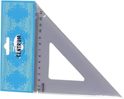 Centrum Tekendriehoek - 45 graden - kunststof - L13 cm - school/kantoor
