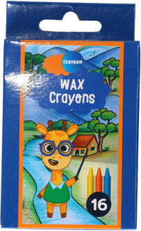 Centrum Waskrijtjes - 16x - gekleurd - 9 cm - speelgoed/knutselen - wax