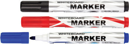 Centrum Whiteboard marker/stift - 3x stuks - multi - uitwisbaar - kantoor