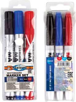 Centrum Whiteboard marker/stift - 6x stuks - multi - uitwisbaar - kantoor