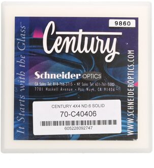 Century Century Precision Optics 4x4" ND 0.6 Glass Filter (2-Stop) 70C40406
