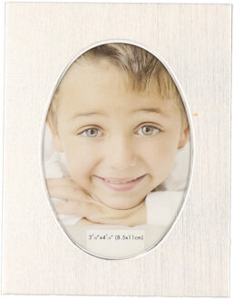 cepewa Aluminium fotolijst zilver ovaal geschikt voor een foto van 5,5 x 8 cm - Fotolijsten Zilverkleurig