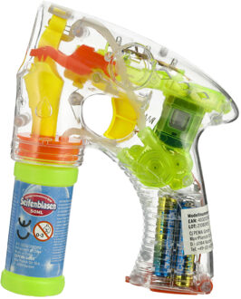 cepewa Bellenblaas speelgoed pistool - met LED licht - 17 cm - plastic Multi