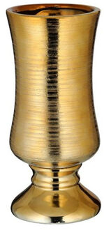 cepewa Bloemenvaas kelk goud van keramiek 24 cm