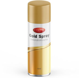 cepewa Decoratie spray goud/goudspray 111 ml - Feestdecoratievoorwerp