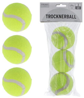 cepewa Drogerballen/wasbollen - 6x stuks - tennisballen - voor zachte/kreukvrije was