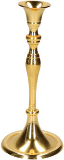 cepewa Kandelaar - klassiek - goudkleurig - metaal - 10 x 24 cm