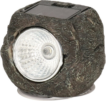 cepewa LED lamp/spot - solar verlichting - steen vorm - LED - 13 x 9 cm - tuinverlichting