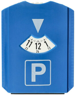 cepewa Luxe blauwe parkeerschijf met ijskrabber - draaischijf voor parkeren