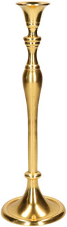 cepewa Luxe kaarsenhouder/kandelaar klassiek goud metaal 10 x 10 x 33 cm
