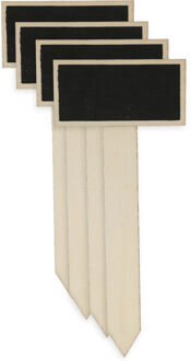 cepewa Plantenstekers krijtbordjes/schoolbordjes op prik stokjes - set 4x - 21 cm