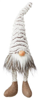 cepewa Pluche gnome/dwerg decoratie pop/knuffel grijs 37 cm