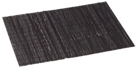 cepewa Rechthoekige bamboe placemat donker bruin 30 x 45 cm