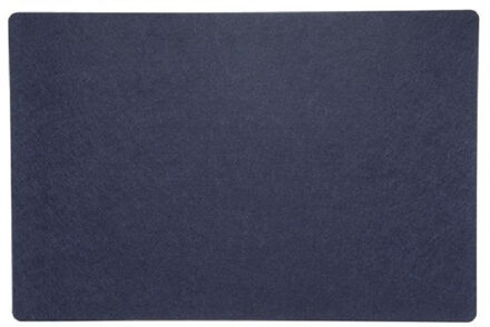 cepewa Rechthoekige placemat met ronde hoeken polyester navy blauw 30 x 45 cm - Placemats