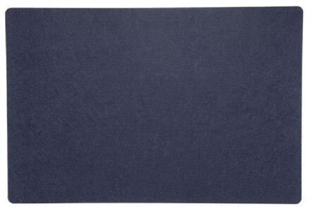 cepewa Rechthoekige placemat met ronde hoeken polyester navy blauw 30 x 45 cm