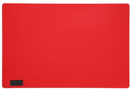 cepewa Rechthoekige placemat met ronde hoeken polyester rood 30 x 45 cm - Placemats