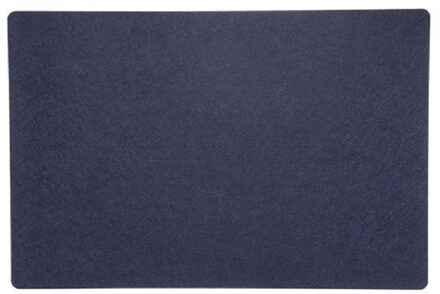 cepewa Rechthoekige placemat - vilt - donkerblauw - 30 x 45 cm - met ronde hoeken - tafeldecoratie