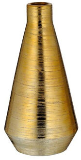 cepewa Ronde bloemenvaas goud van keramiek 28 cm