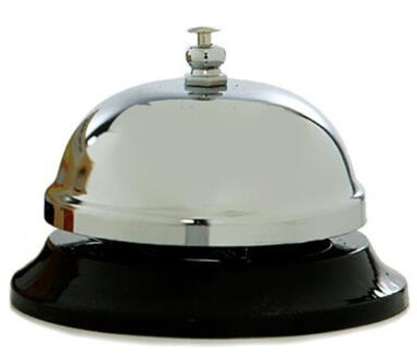 cepewa ronde receptiebel / baliebel - zilver - 8,5 cm - metaal