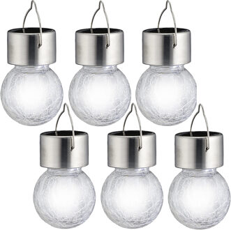 cepewa Solar party verlichting hanger voor buiten - 12x - 13 cm - LED verlichting - Tuinverlichting