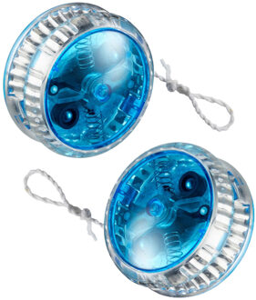 cepewa Speelgoed Jojo met LED licht - 2x - voor kinderen en volwassenen - turquoise - kunststof