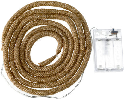 cepewa Touwverlichting lichtsnoer - 320 cm - 20 micro leds - warm wit - op batterij