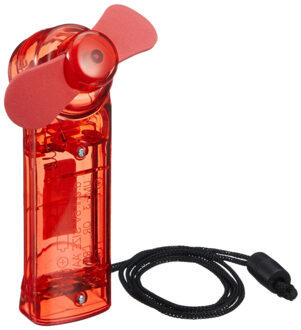 cepewa Ventilator voor in je hand - Verkoeling in zomer - 10 cm - Rood