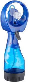 cepewa Ventilator/Waterverstuiver voor in je hand - Verkoeling in zomer - 25 cm - Blauw - Handventilatoren