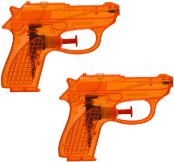 cepewa Waterpistool Splash Gun - 4x - klein model - 12 cm - oranje